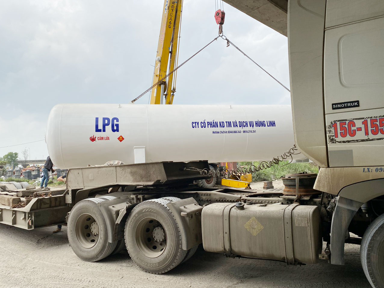 Thi công bồn trạm gas LPG tại tổ hợp nhà máy Vinfast