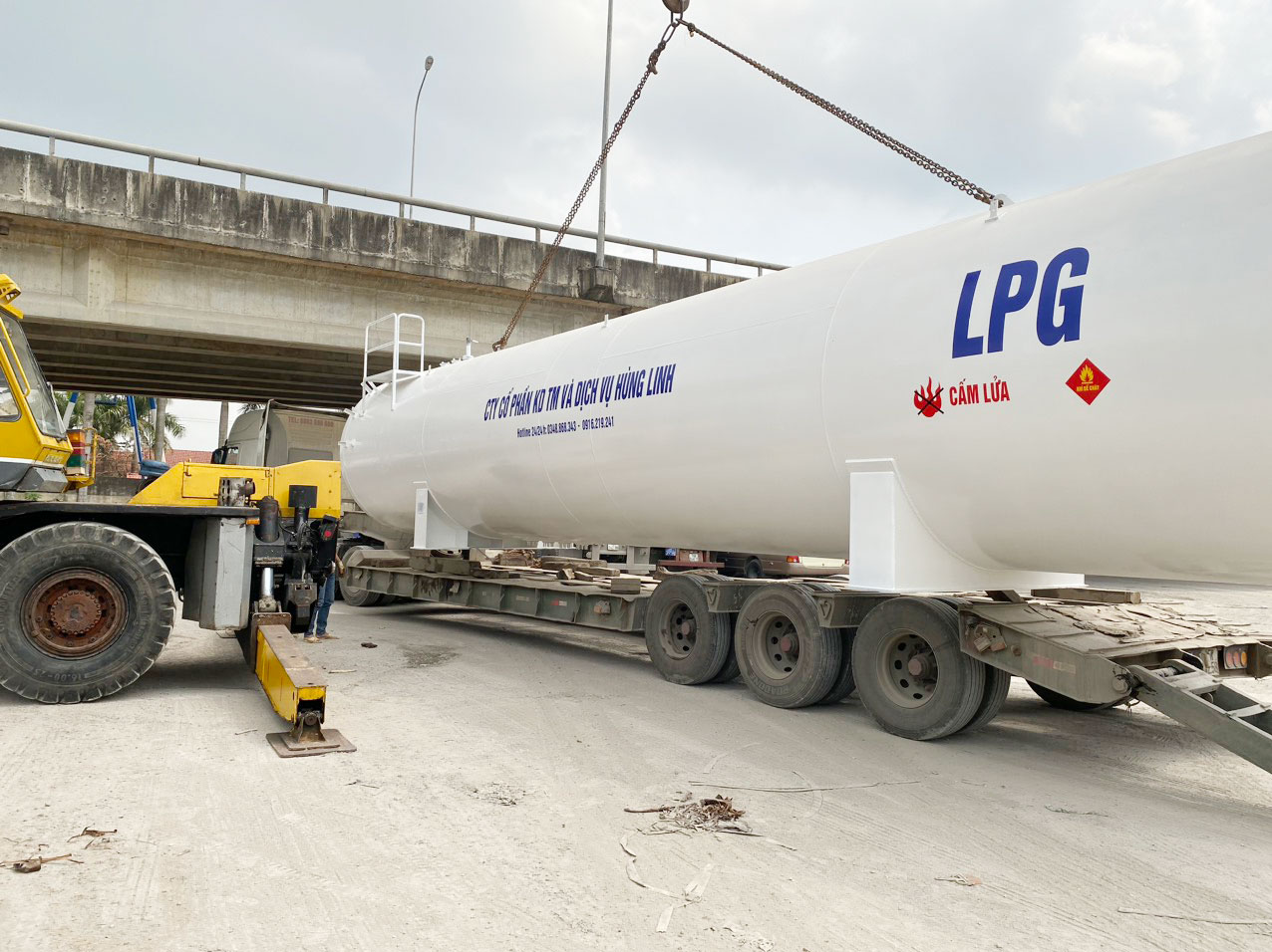 Lắp đặt bồn trạm gas LPG Khu công nghiệp Nomura
